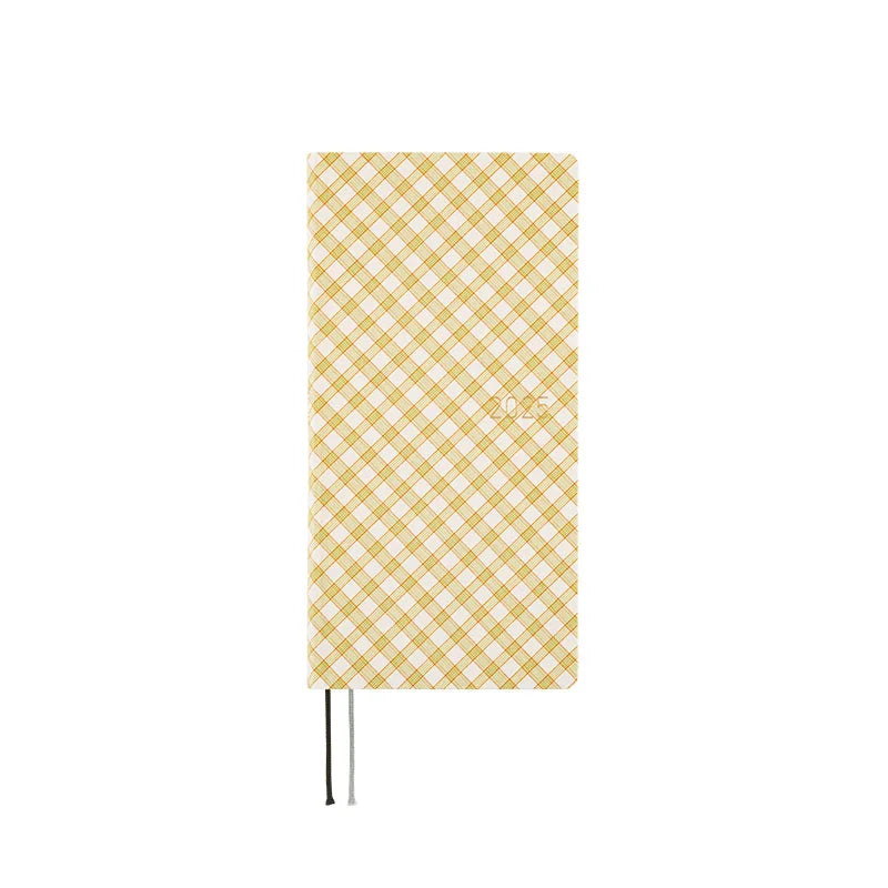 Hobonichi Techo 2025 Shirt Fabric: Harvest Plaid Weeks Hardcover Book / Weekly Horizontal / January start / Monday start - English Edition