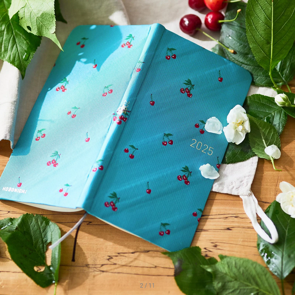 PRE-ORDER Hobonichi Techo 2025 Spring April Start - Bow & Tie: Cherry Weeks Hardcover Book / Weekly Horizontal / Mon start - Japanese Edition -