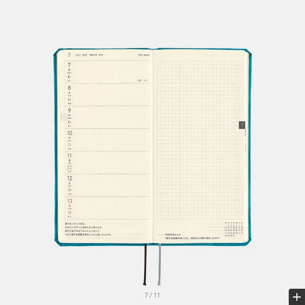 PRE-ORDER Hobonichi Techo 2025 Spring April Start - Bow & Tie: Cherry Weeks Hardcover Book / Weekly Horizontal / Mon start - Japanese Edition -