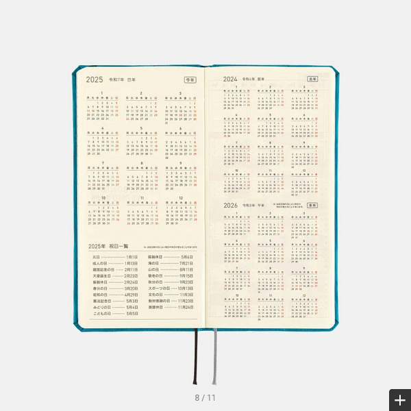 PRE-ORDER Hobonichi Techo 2025 Spring April Start - Bow & Tie: Cherry Weeks Hardcover Book / Weekly Horizontal / Mon start - Japanese Edition -