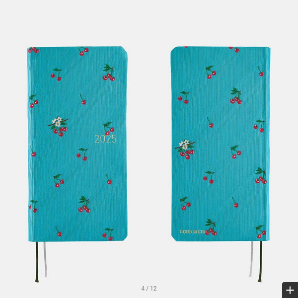 Sale! Hobonichi Weeks MEGA, Hobonichi Techo 2025 Bow & Tie: Cherry Weeks Mega Hardcover Book / Weekly Horizontal / January start / Monday start - English Edition