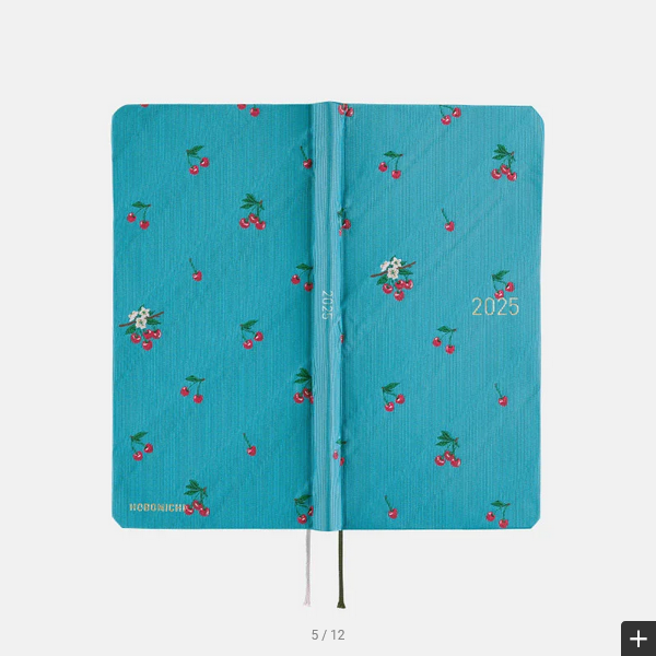 Sale! Hobonichi Weeks MEGA, Hobonichi Techo 2025 Bow & Tie: Cherry Weeks Mega Hardcover Book / Weekly Horizontal / January start / Monday start - English Edition