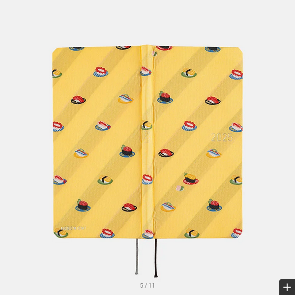 Hobonichi Techo 2025 Bow & Tie: Sushi Weeks Hardcover Book / Weekly Horizontal / January start / Monday start - English Edition
