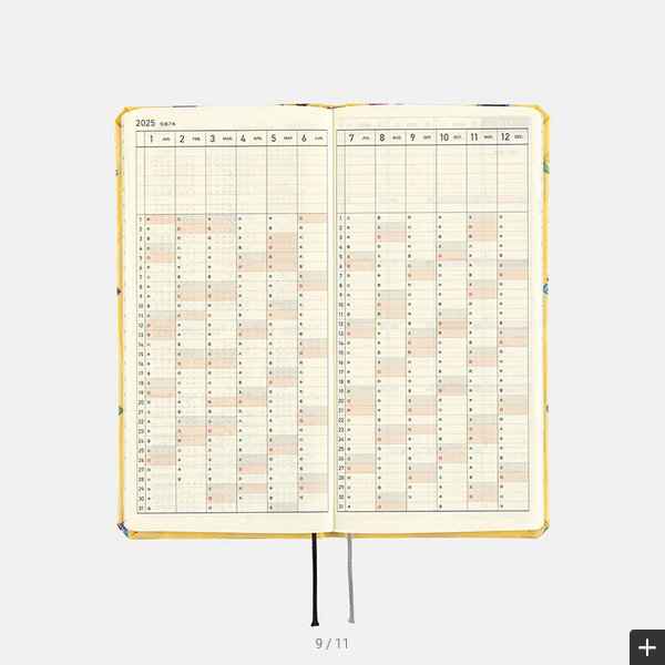 Hobonichi Techo 2025 Bow & Tie: Sushi Weeks Hardcover Book / Weekly Horizontal / January start / Monday start - English Edition