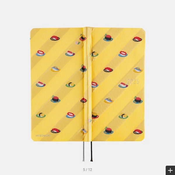 Sale! Hobonichi Weeks MEGA, Hobonichi Techo 2025 Bow & Tie: Sushi Weeks Mega Hardcover Book / Weekly Horizontal / January start / Monday start - English Edition