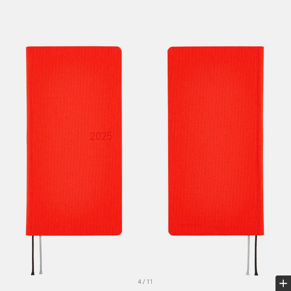 Hobonichi Techo 2025 Colors: Chili Pepper Weeks Hardcover Book / Weekly Horizontal / January start / Monday start - English Edition