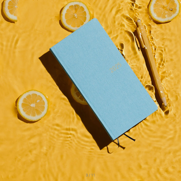 Hobonichi Techo 2025 Colors: Lemon Water Weeks Hardcover Book / Weekly Horizontal / January start / Monday start - English Edition