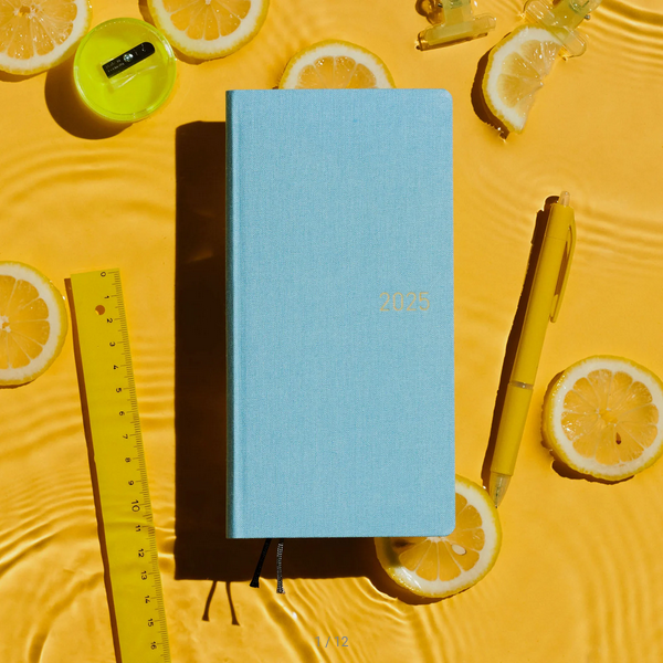 Sale! Hobonichi Weeks MEGA, Hobonichi Techo 2025 Colors: Lemon Water Weeks Mega Hardcover Book / Weekly Horizontal / January start / Monday start - English Edition