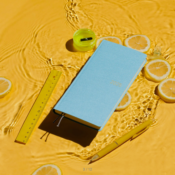 Sale! Hobonichi Weeks MEGA, Hobonichi Techo 2025 Colors: Lemon Water Weeks Mega Hardcover Book / Weekly Horizontal / January start / Monday start - English Edition