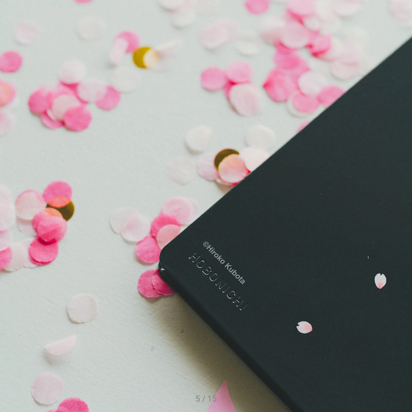 Sale! Hobonichi Techo 2025 Hiroko Kubota: Night Cherry Blossom Snow Globe Weeks Hardcover Book / Weekly Horizontal / January start / Monday start - English Edition