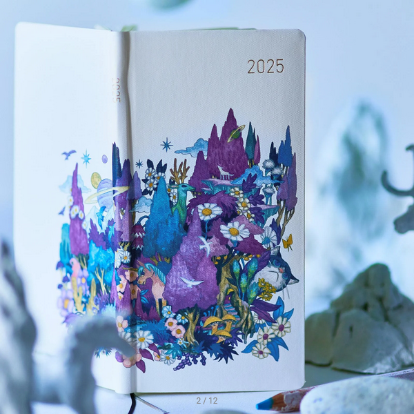 Hobonichi Techo 2025 Masamune Kusano x junaida: Through the Purple Night Weeks Hardcover Book / Weekly Horizontal / January start / Monday start - English Edition