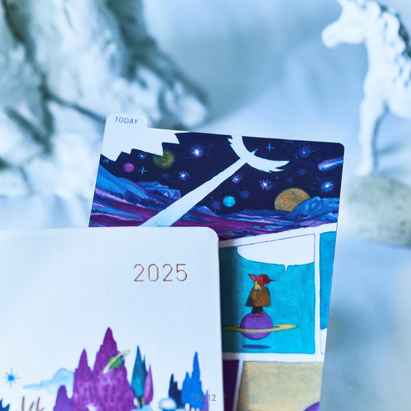 Hobonichi Techo 2025 Masamune Kusano x junaida: Through the Purple Night Weeks Hardcover Book / Weekly Horizontal / January start / Monday start - English Edition