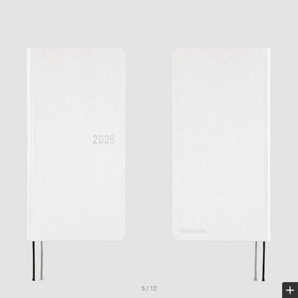 Sale! Hobonichi Techo 2025 Paper Series: Platinum White Weeks Hardcover Book / Weekly Horizontal / January start / Monday start - English Edition