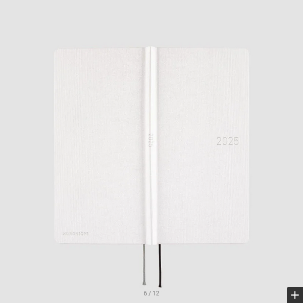 Sale! Hobonichi Techo 2025 Paper Series: Platinum White Weeks Hardcover Book / Weekly Horizontal / January start / Monday start - English Edition
