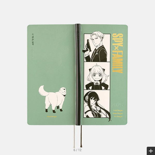 Hobonichi Techo 2025 SPY x FAMILY: Forger Family Weeks Hardcover Book / Weekly Horizontal / January start / Monday start - English Edition