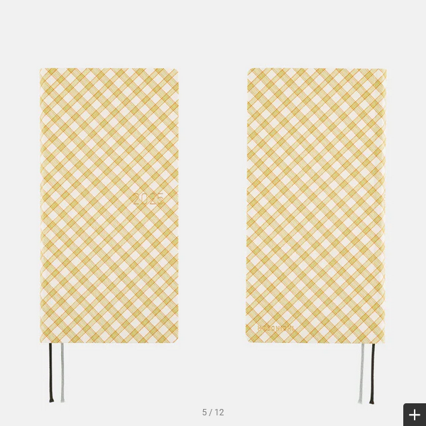 Hobonichi Techo 2025 Shirt Fabric: Harvest Plaid Weeks Hardcover Book / Weekly Horizontal / January start / Monday start - English Edition