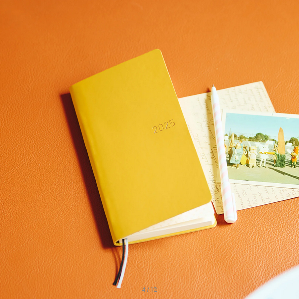 Sale! Hobonichi Techo 2025 Smooth: Mustard Weeks Softcover Book / Weekly Horizontal / January start / Monday start - English Edition