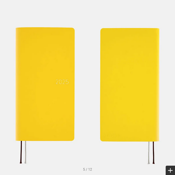 Sale! Hobonichi Techo 2025 Smooth: Mustard Weeks Softcover Book / Weekly Horizontal / January start / Monday start - English Edition