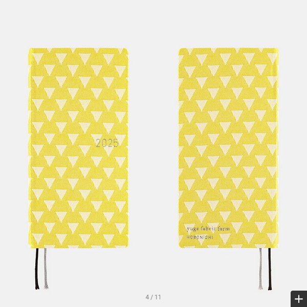 Hobonichi Techo 2025 yuge fabric farm: Fish Scale Crest Weeks Hardcover Book / Weekly Horizontal / January start / Monday start - English Edition