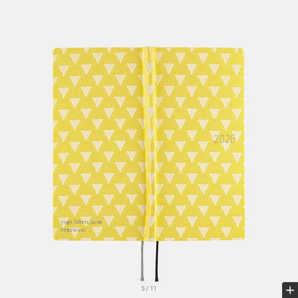 Hobonichi Techo 2025 yuge fabric farm: Fish Scale Crest Weeks Hardcover Book / Weekly Horizontal / January start / Monday start - English Edition