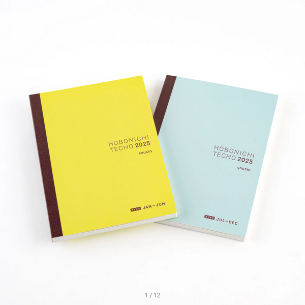 Sale! Hobonichi Techo 2025 Japanese Cousin Avec Books (January Start) A5 Size / Daily 6-month x 2 book set / Jan start / Mon start