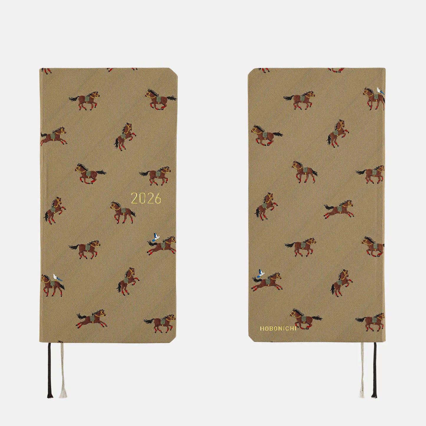 PRE-ORDER Hobonichi Techo 2026 Bow & Tie: Galloping Horses Weeks Hardcover Book / Weekly Horizontal / Jan start / Mon start - English Edition