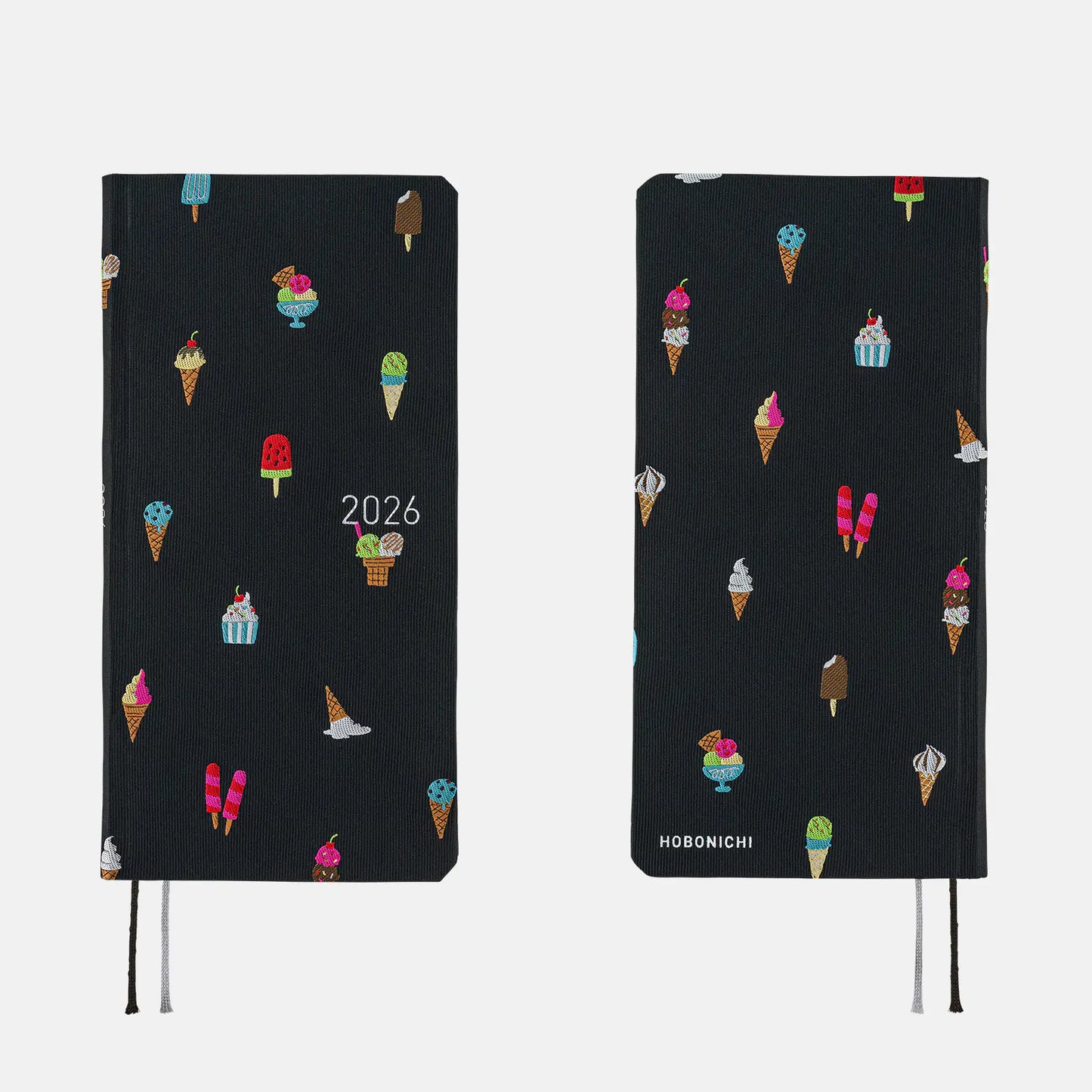 PRE-ORDER Hobonichi Techo 2026 Bow & Tie: Happy Ice Cream Weeks Hardcover Book / Weekly Horizontal / Jan start / Mon start - English Edition