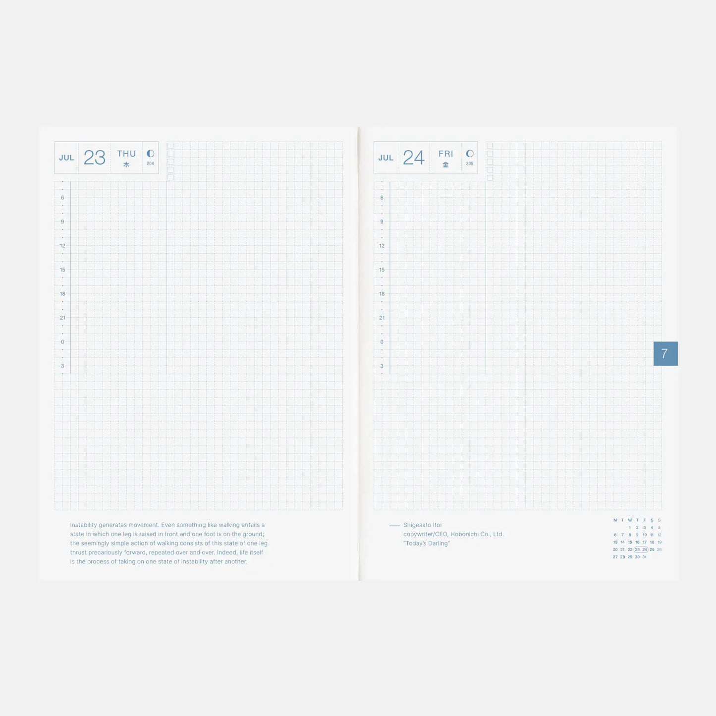 PRE-ORDER Hobonichi Techo 2026 English Cousin Book 2026 (January Start) A5 Size / Daily / Jan start / Mon start - English Edition