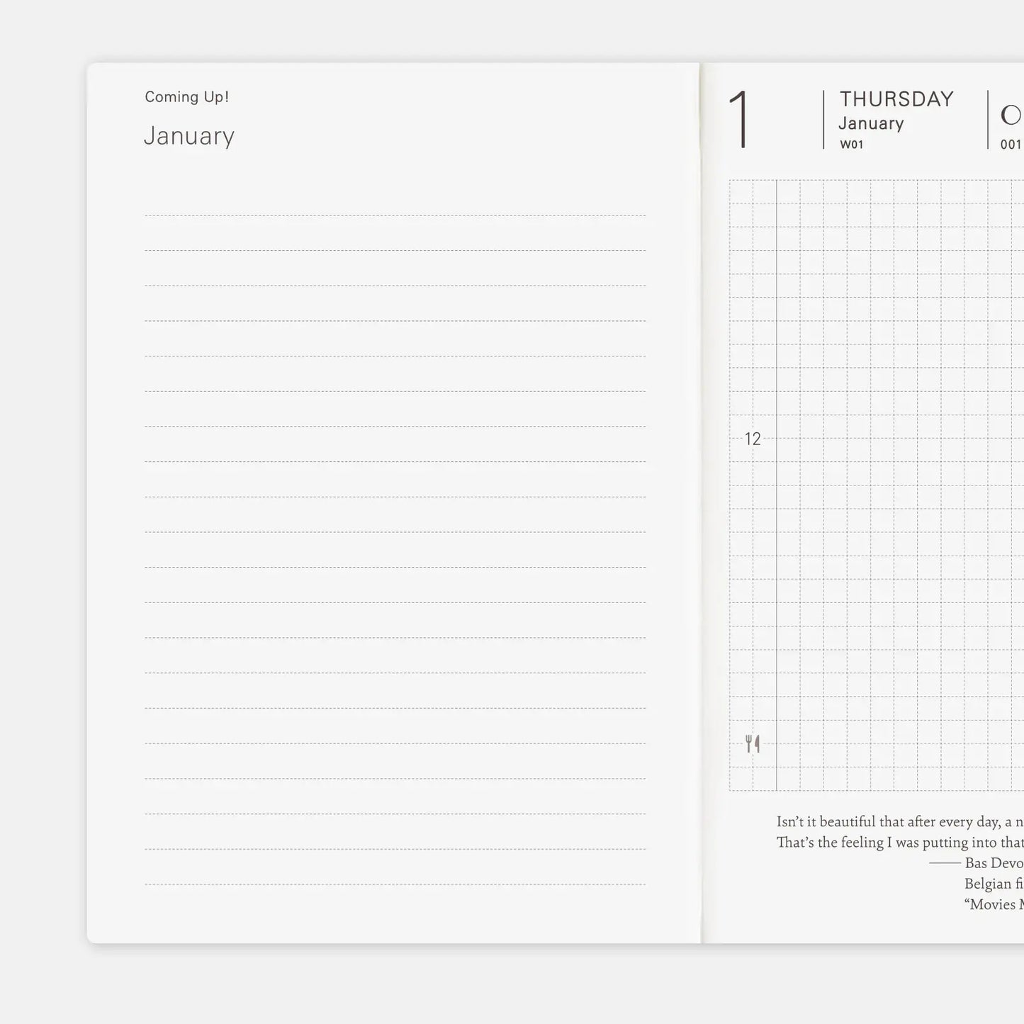 PRE-ORDER Hobonichi Techo 2026 English Planner Book (January Start) A6 Size / Daily / Jan start / Mon start - English Edition