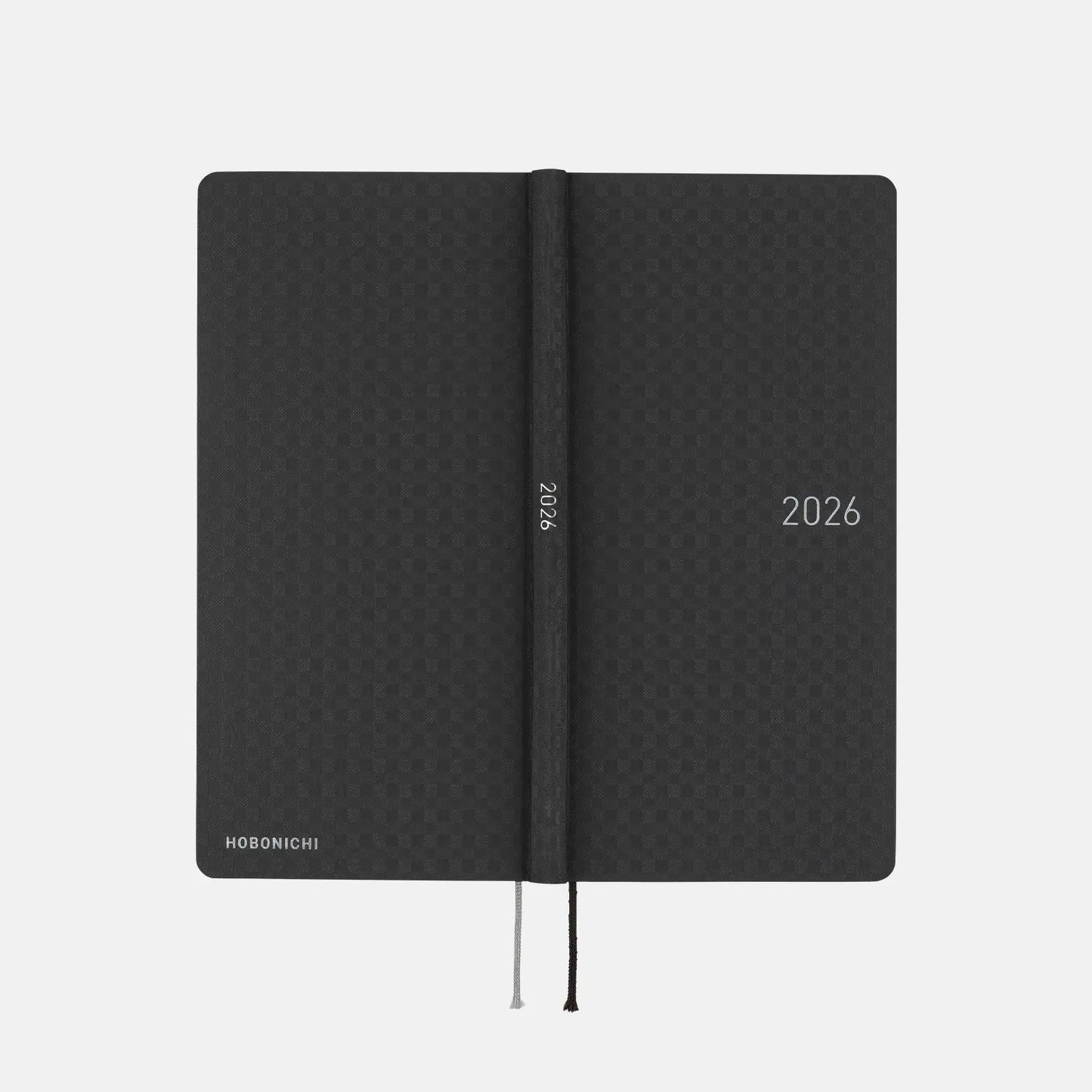 PRE-ORDER Hobonichi Techo 2026 Paper Series: Black Gingham Weeks Hardcover Book / Weekly Horizontal / Jan start / Mon start - English Edition