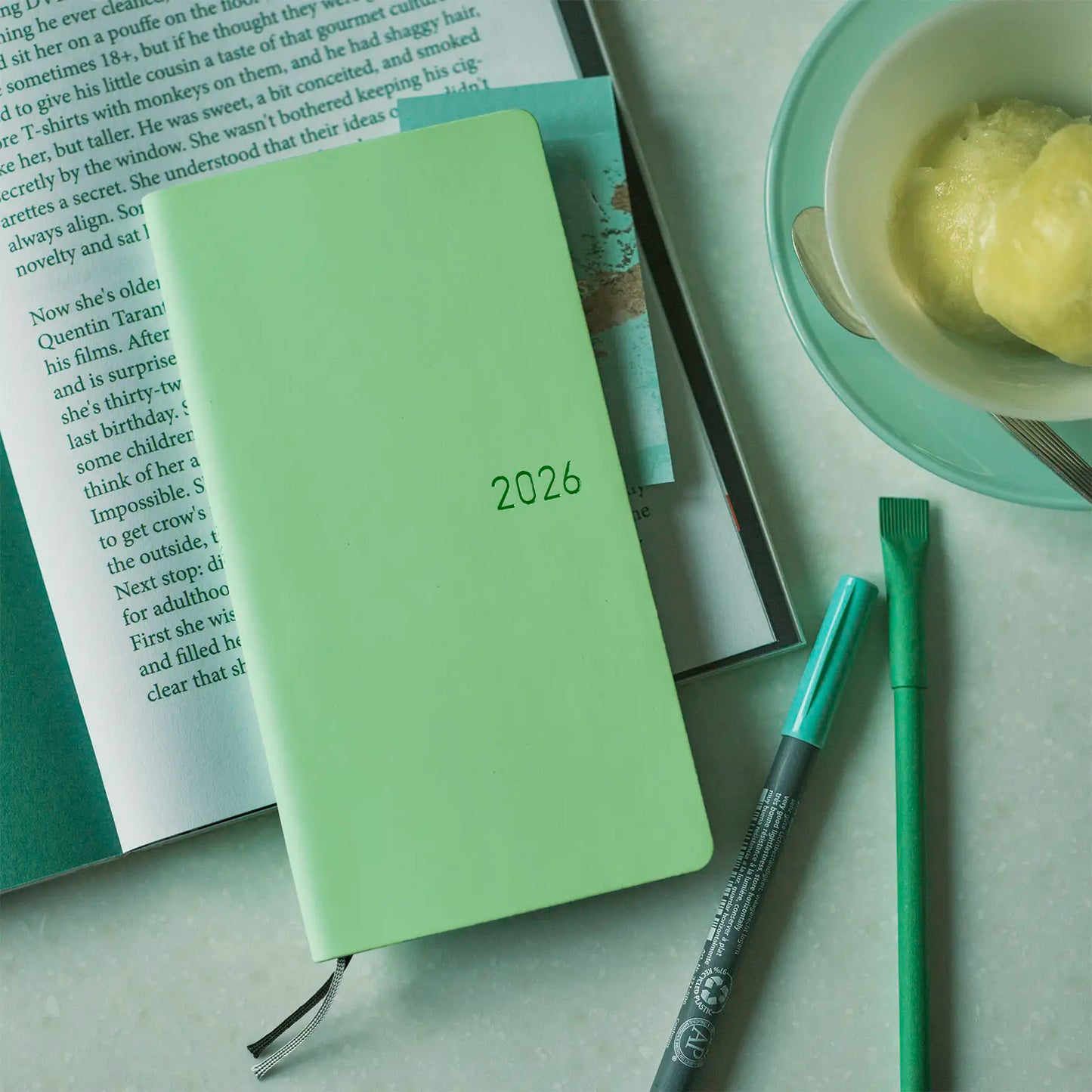 PRE-ORDER Hobonichi Techo 2026 Smooth: Melon Sorbet Weeks Hardcover Book / Weekly Horizontal / Jan start / Mon start - English Edition