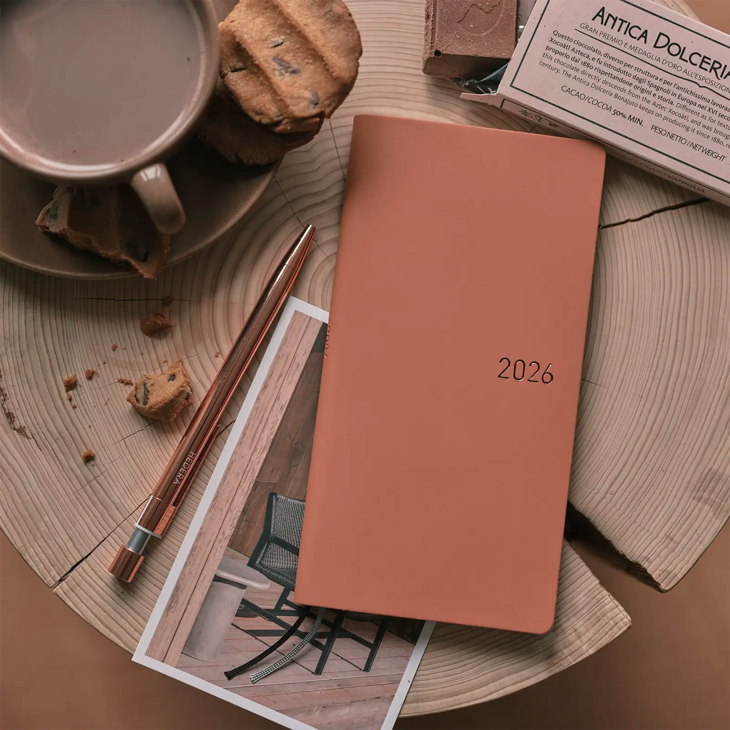 PRE-ORDER Hobonichi Techo 2026 Smooth: Milk Cocoa Weeks Hardcover Book / Weekly Horizontal / Jan start / Mon start - English Edition