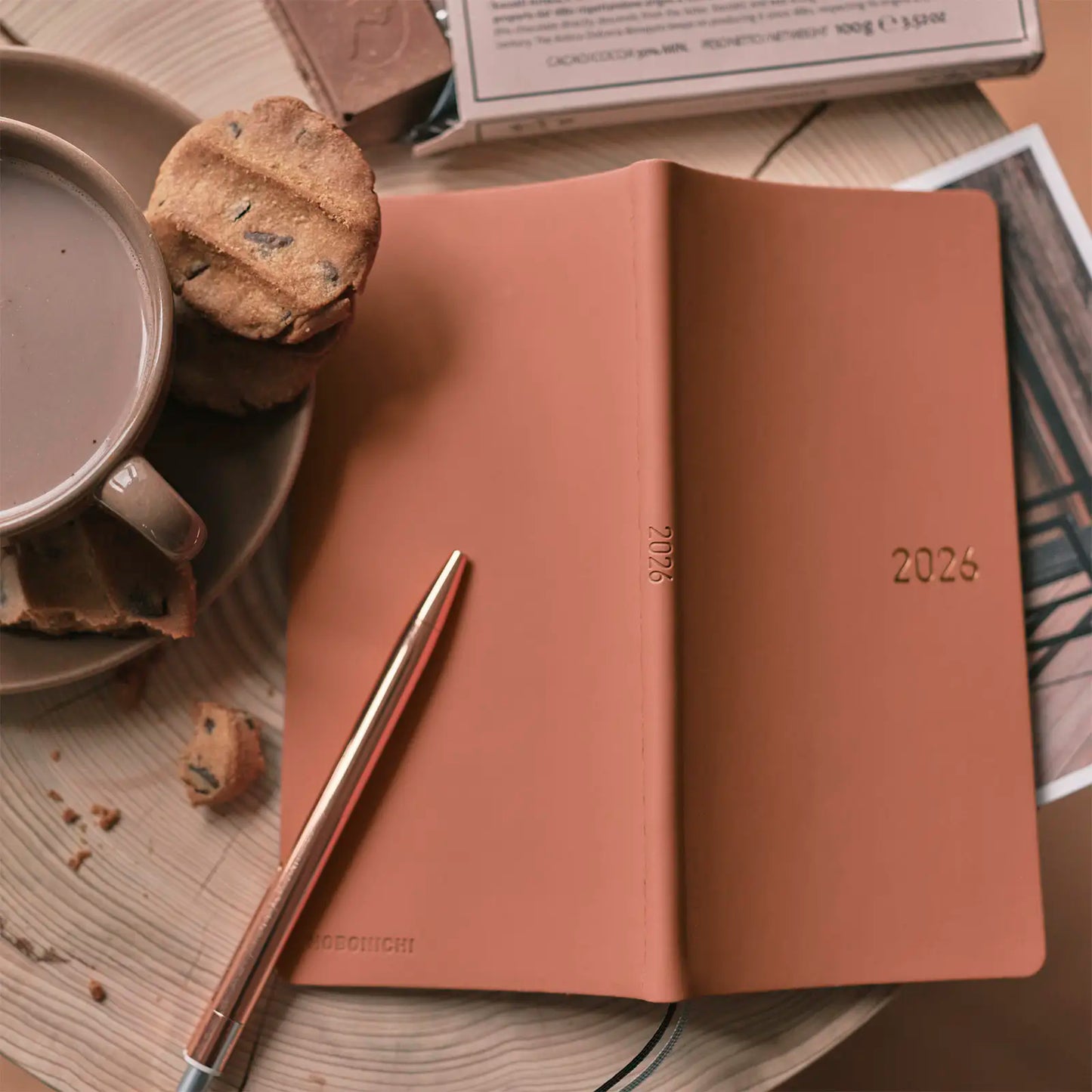 PRE-ORDER Hobonichi Techo 2026 Smooth: Milk Cocoa Weeks Hardcover Book / Weekly Horizontal / Jan start / Mon start - English Edition