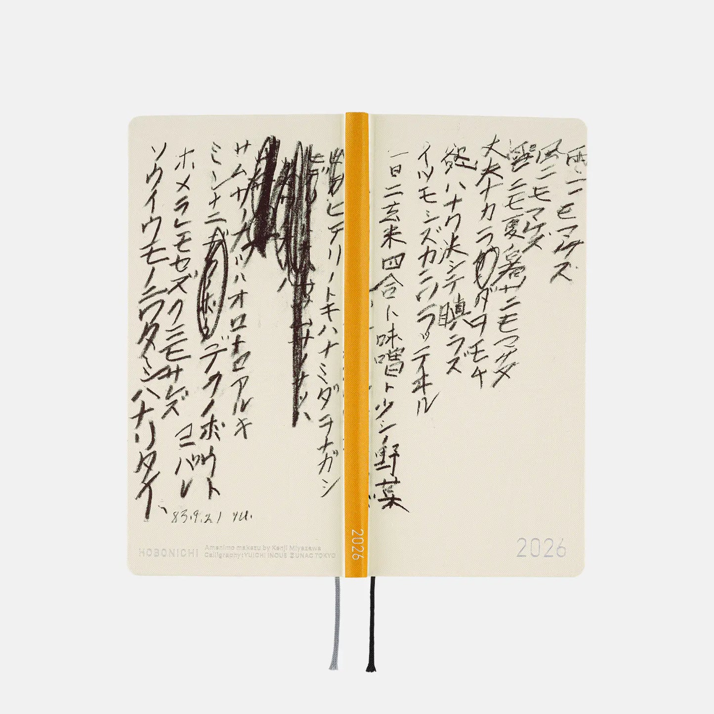 PRE-ORDER Hobonichi Techo 2026 Yuichi Inoue: Amenimo Makezu Weeks Hardcover Book / Weekly Horizontal / Jan start / Mon start - English Edition