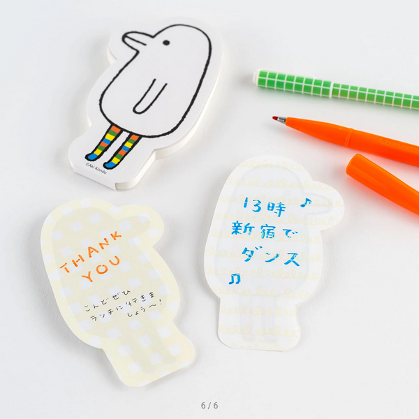 Hobotoridori: Hobotoridori Die-Cut Memo Pad, Hobonichi Techo Accessories
