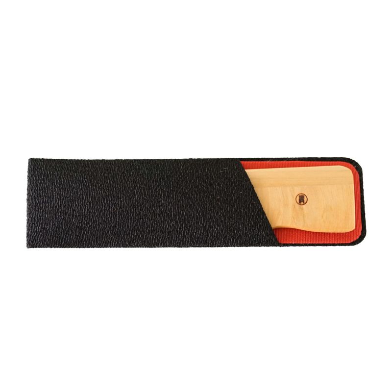 Japanese Akane (Madder) Comb with Chirimen (Crepe Fabric) Case , Handmade in Kyoto, Japan, Japanese traditional hair comb