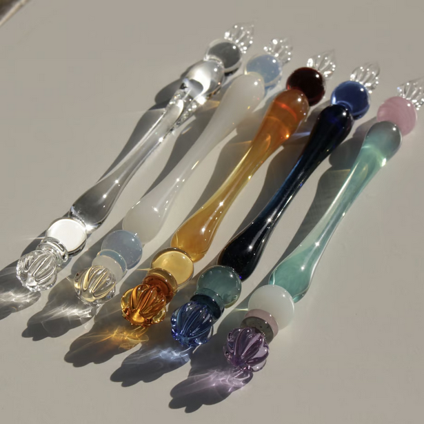Japanese Glass Dip Pen - Crown / Navy - , Gifts for Writers