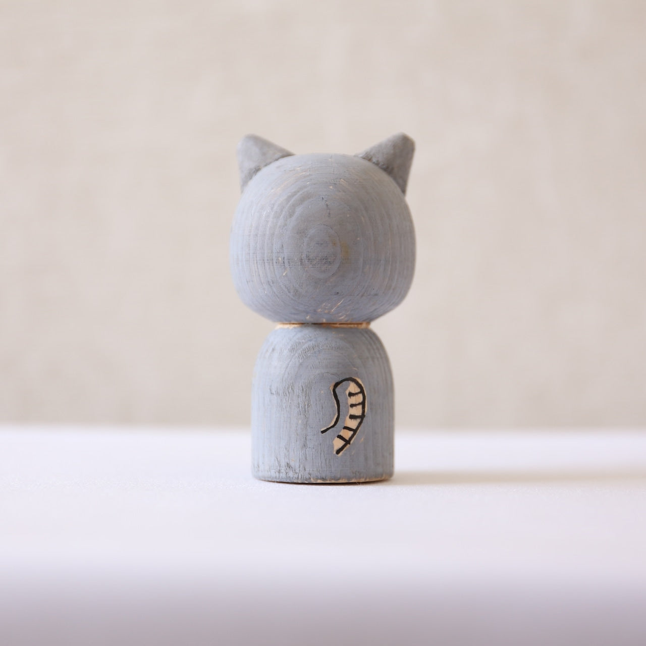 Japanese Kokeshi Doll - Exotic Shorthair Cat -