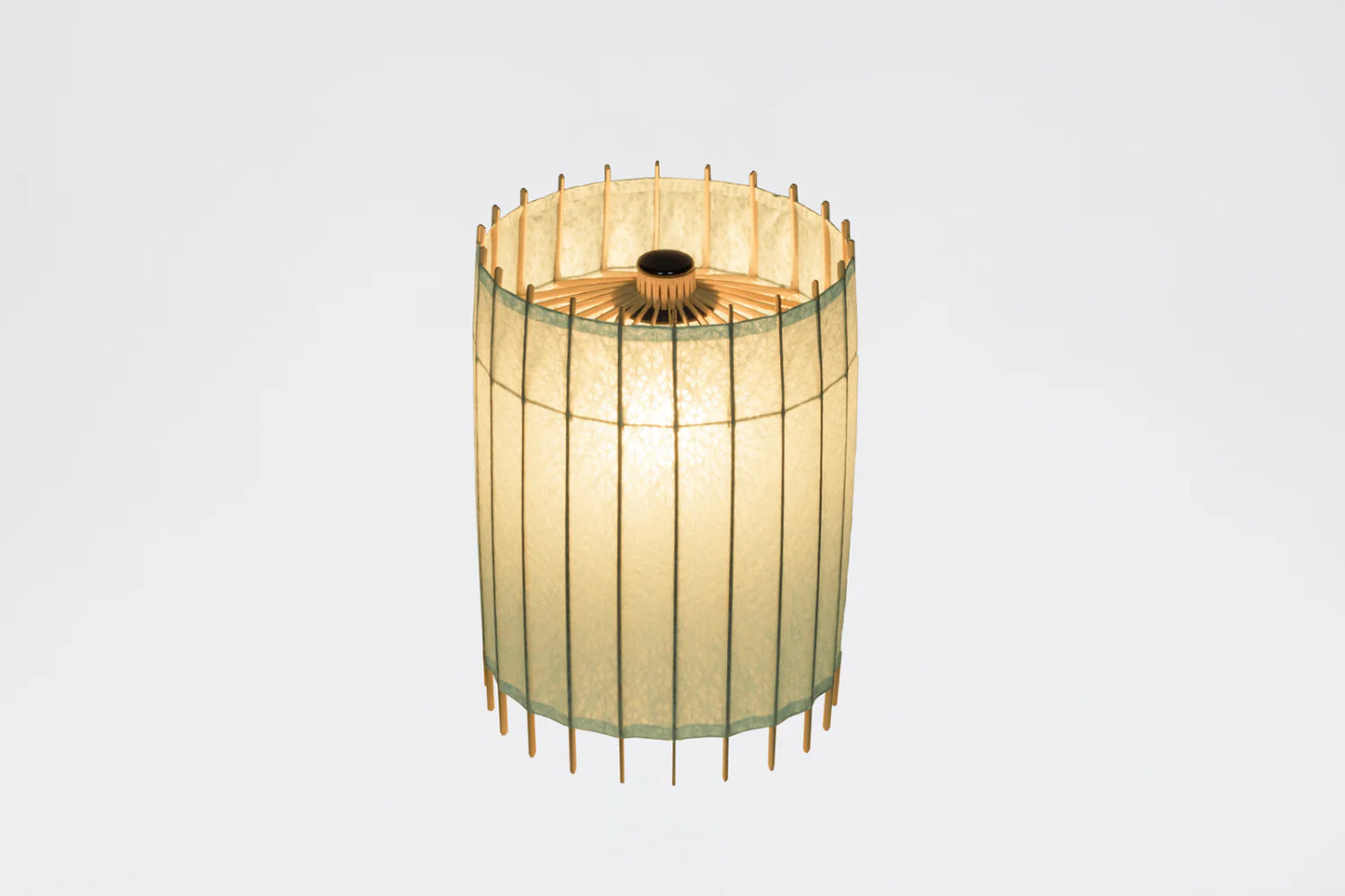 Rakusui Paper Japanese Umbrella Table Lamp - Koume (Green) - , Made in Kyoto Japan, traditional japanese lamp