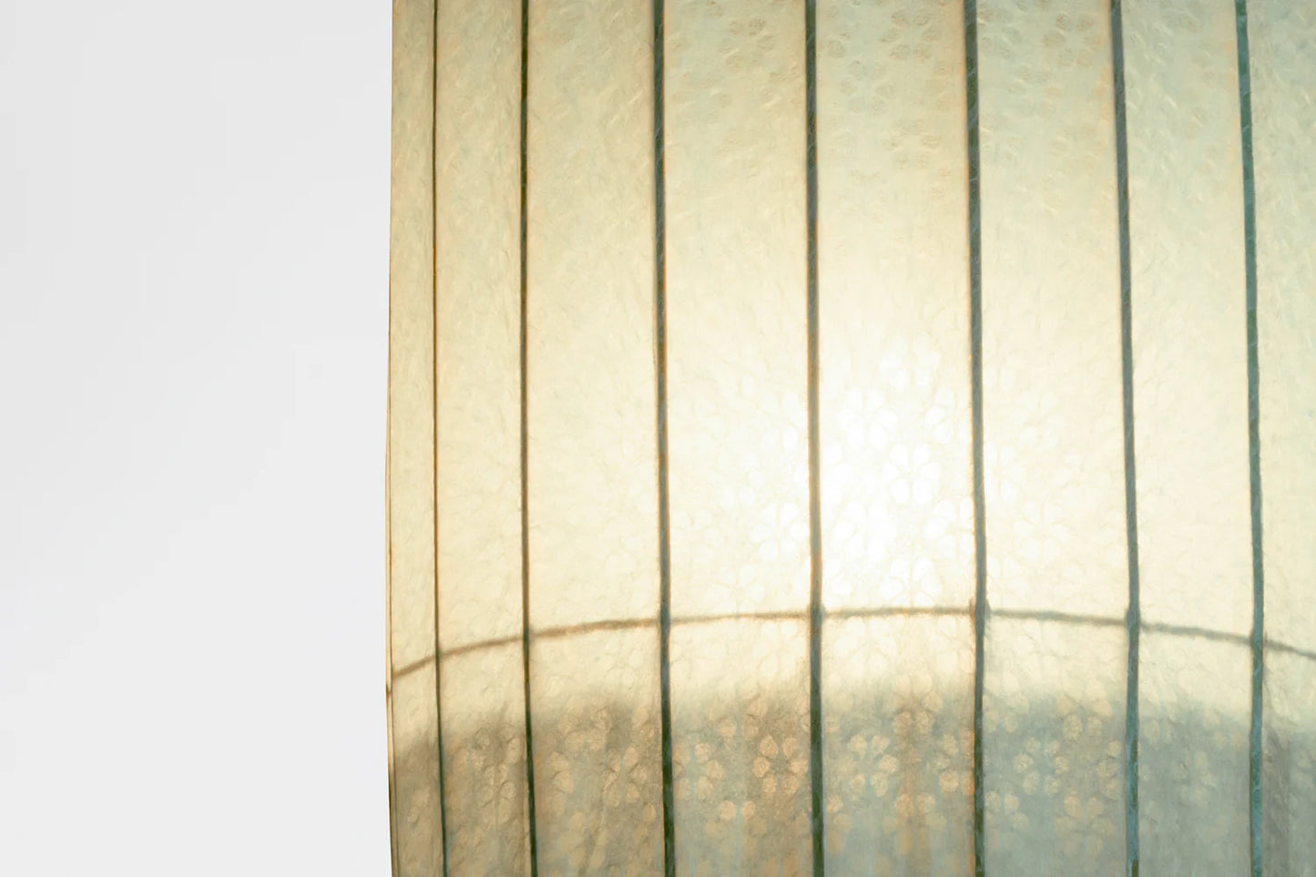 Rakusui Paper Japanese Umbrella Table Lamp - Koume (Green) - , Made in Kyoto Japan, traditional japanese lamp