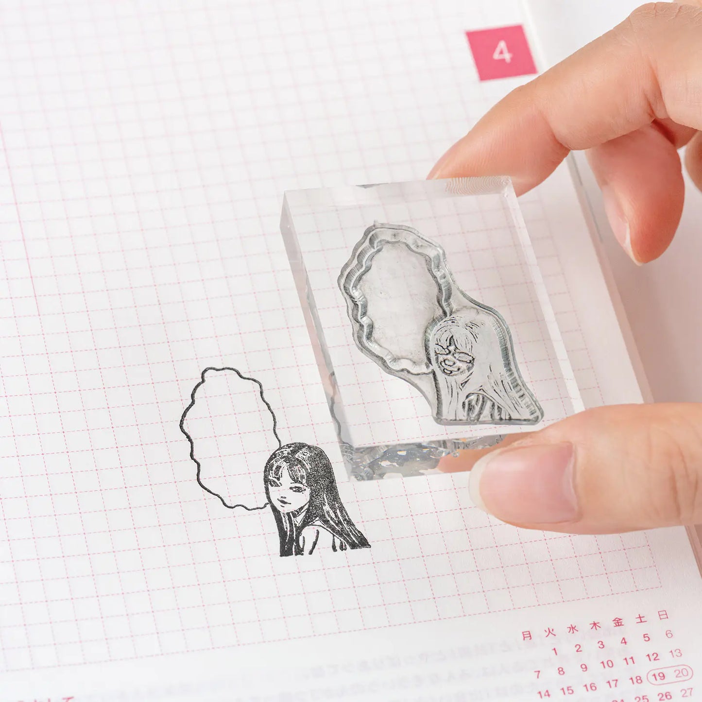 PRE-ORDER Junji Ito: Tomie - Horror Clear Stamp , 2026 Hobonichi Accessories