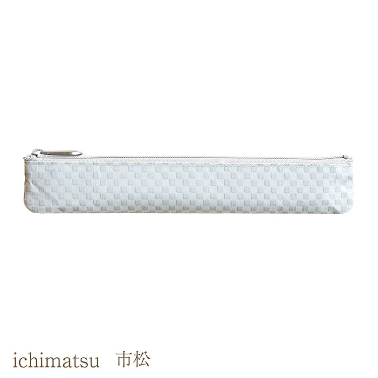 Katazome Pencil Case - ichimatsu - , Made in Japan, Japanese handmade pen case