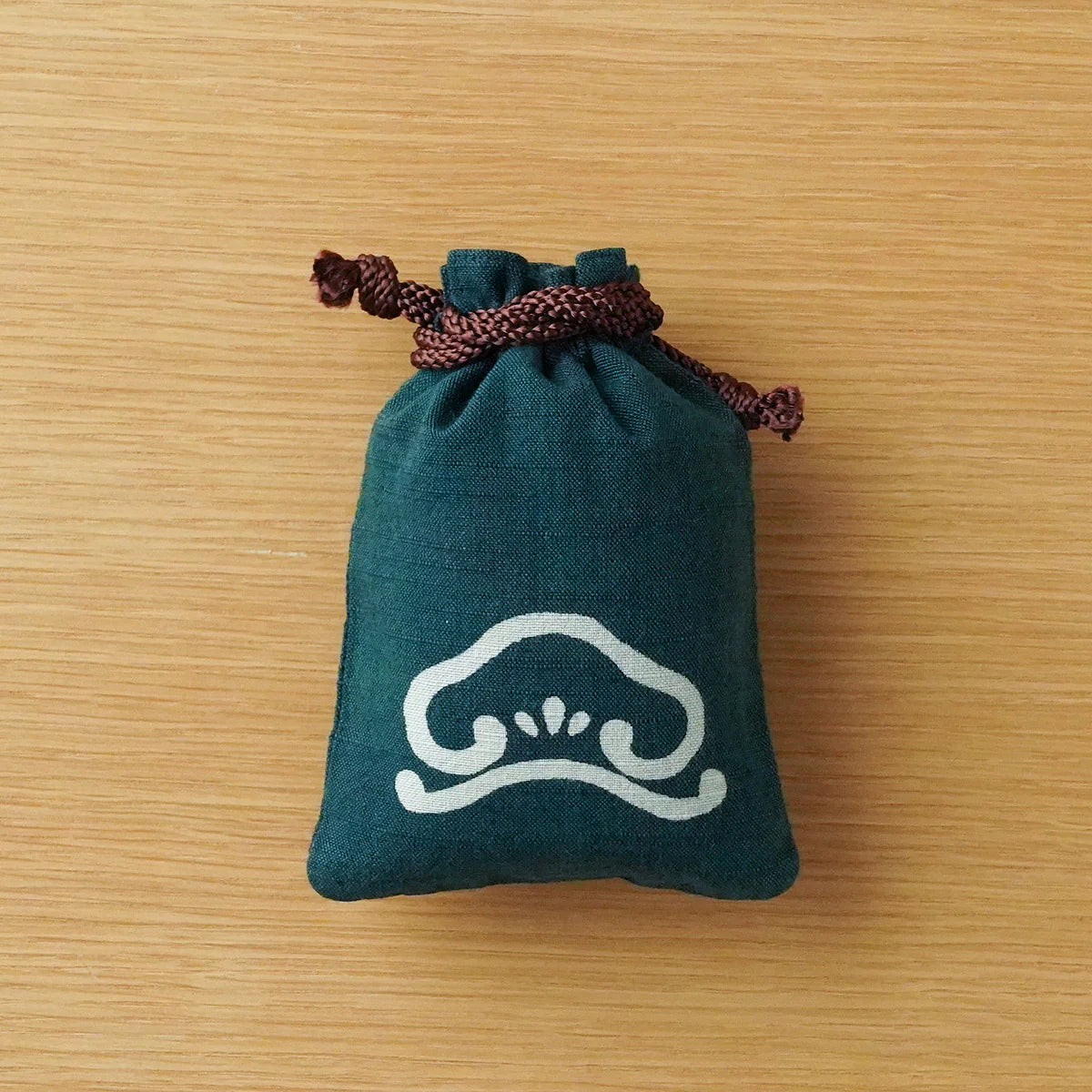 Katazome Small Talisman Bag - Pine -, Drawstring Pouch, Japanese traditional craft bag