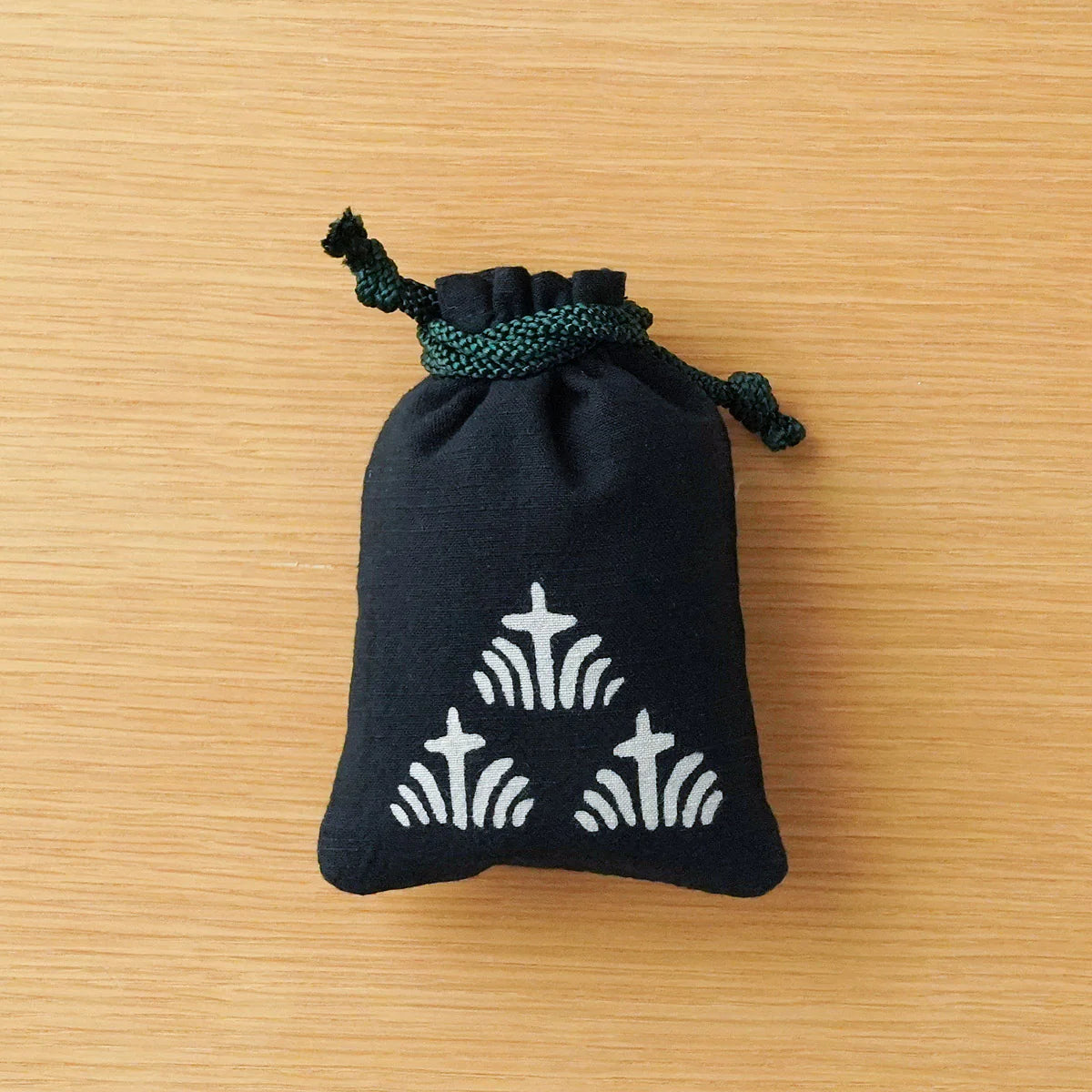 Katazome Small Talisman Bag - Sweet Flag -, Drawstring Pouch, Japanese traditional craft bag