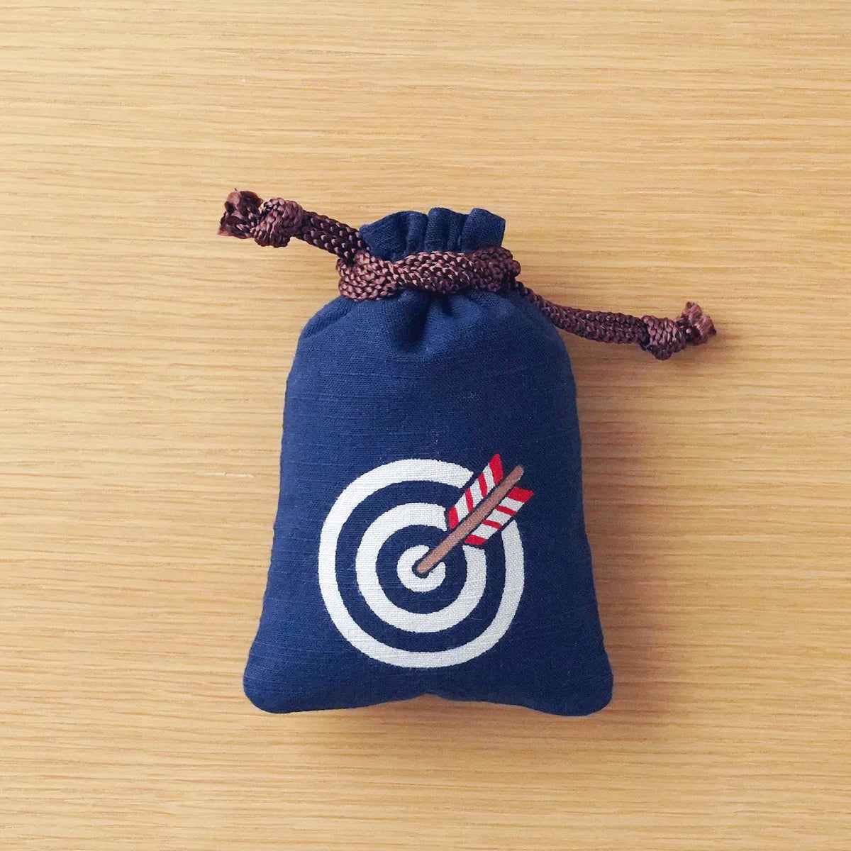 Katazome Small Talisman Bag - Arrow Target -, Drawstring Pouch, Japanese traditional craft bag