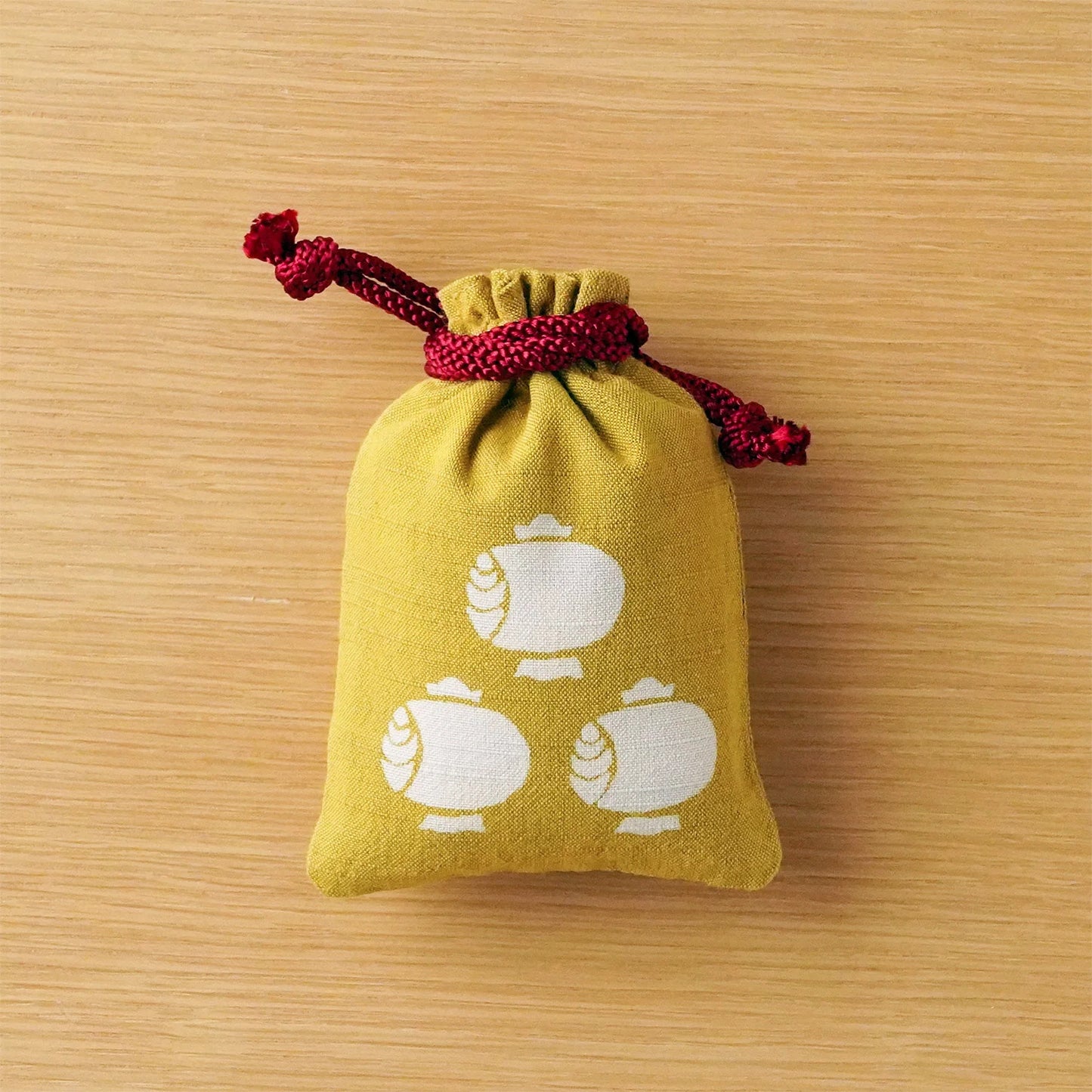 Katazome Small Talisman Bag - Mallet of Luck -, Drawstring Pouch, Japanese traditional craft bag