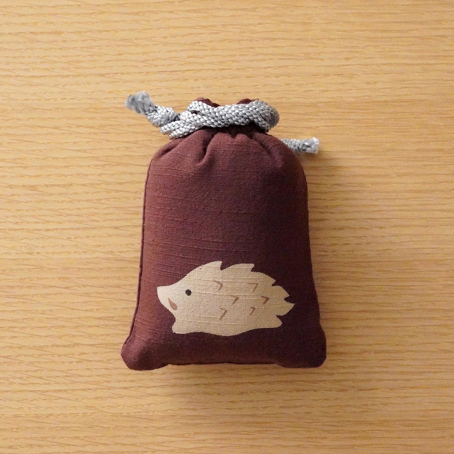 Katazome Small Talisman Bag - Boar -, Drawstring Pouch, Japanese traditional craft bag