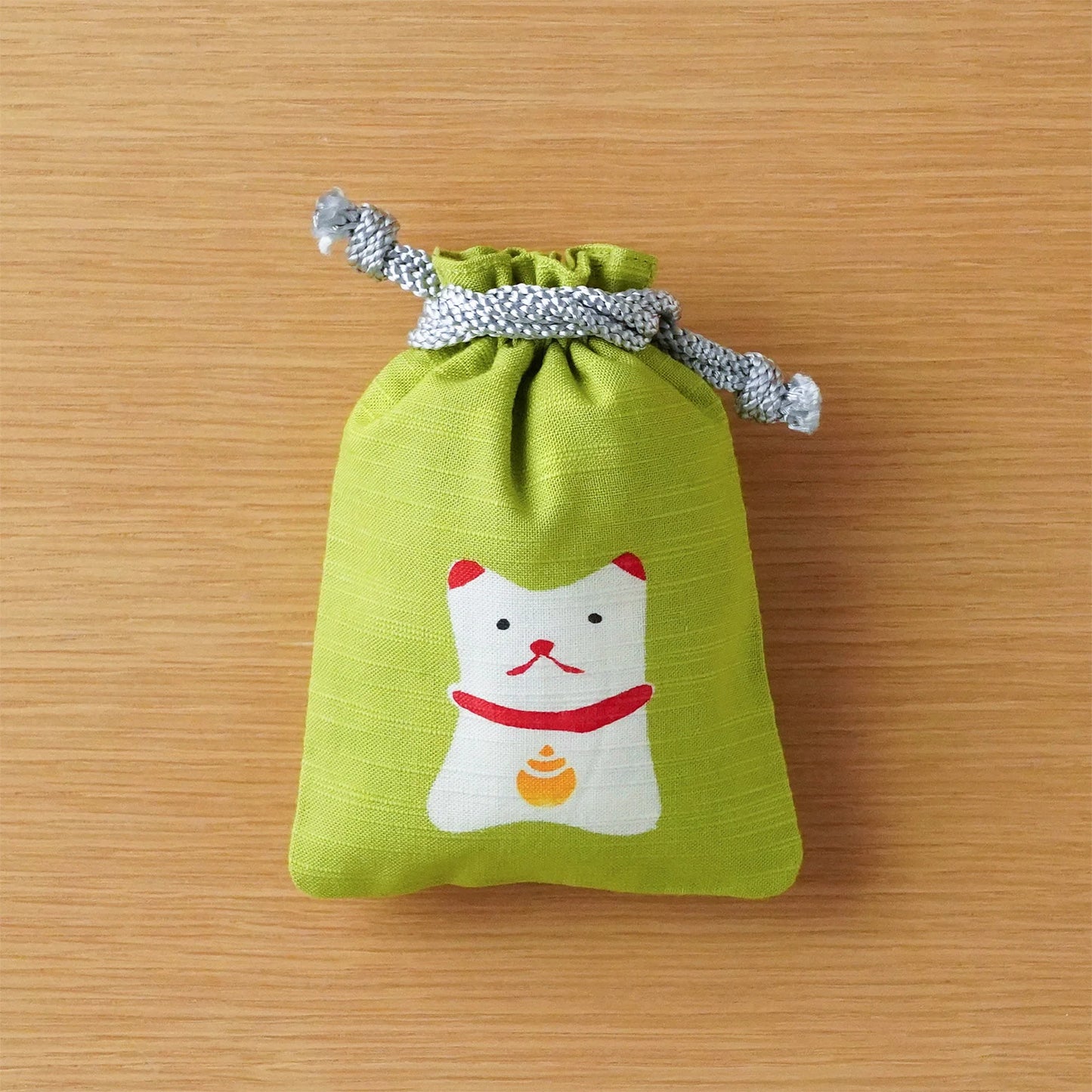 Katazome Small Talisman Bag - Dog -, Drawstring Pouch, Japanese traditional craft bag