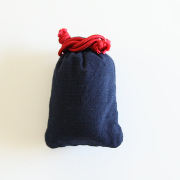 Katazome Small Talisman Bag - Mt.Fuji -, Drawstring Pouch, Japanese traditional craft bag