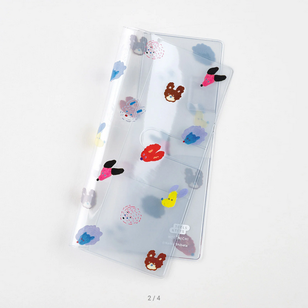 Keiko Shibata: Clear Cover for Weeks (Dog Ears Fluttering in the Wind), 2025 Hobonichi Accessories